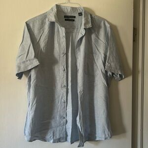 Saks Fifth Ave Men’s Linen Blend Short sleeve button down